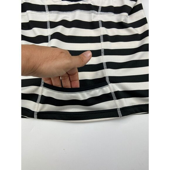 Athleta Workout Black and White Tank Built-in Bra Racerback Running Tank Top Siz - Picture 11 of 14